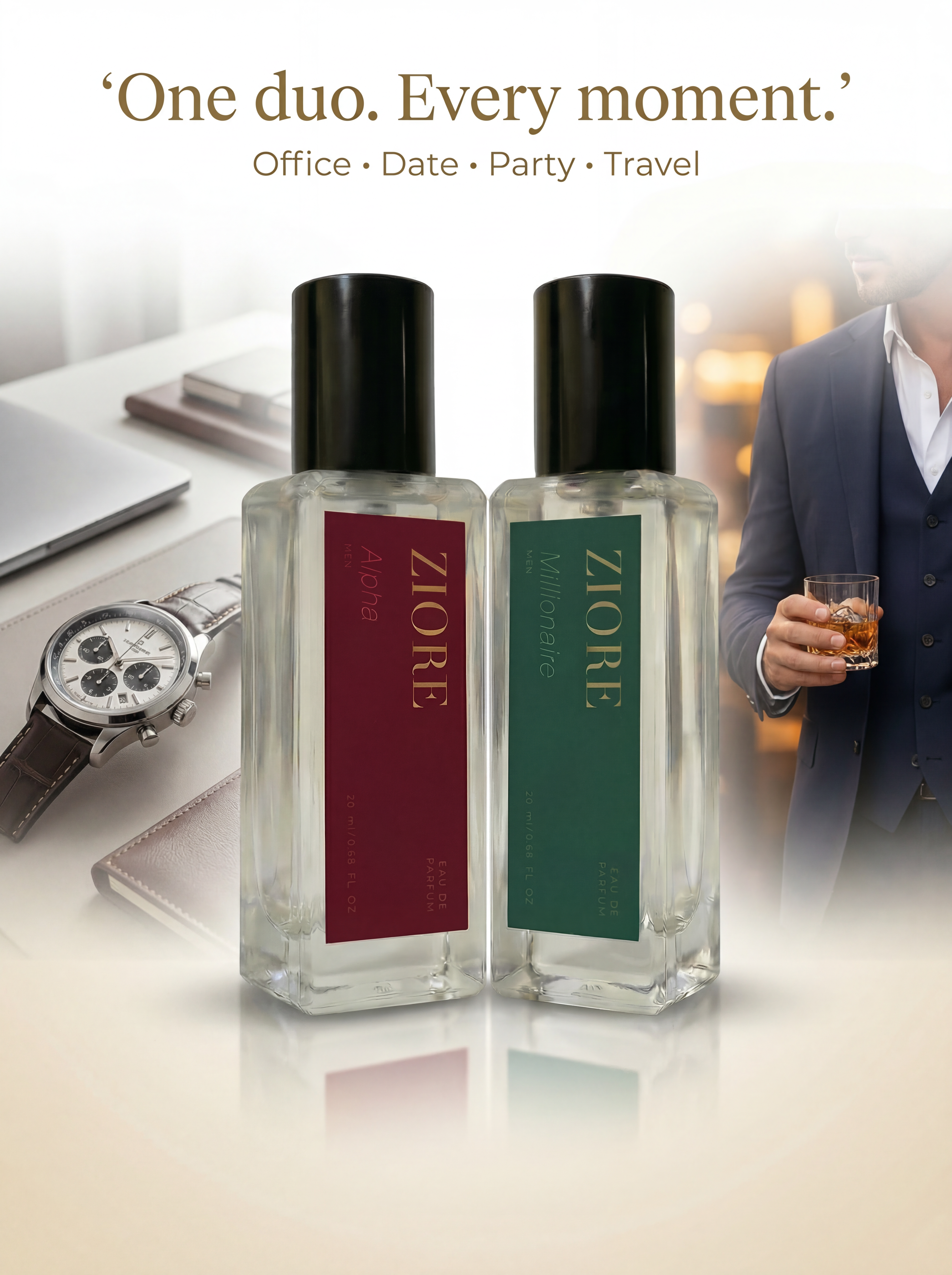 For Him Combo (Alpha 20ml + Millionaire 20ml)